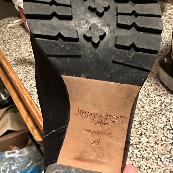 Jimmy Choo Black Leather Ankle Booties - Picture 6 of 7